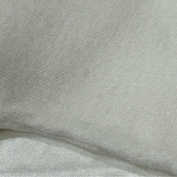 Minnie Rose Silk Sweater V Neck Coastal Bloused Chic Quiet Luxury White Size XS - Picture 8 of 9